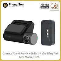 Combo Camera Hành Trình 70mai Dash Camera Pro + Module GPS hiển thị ADS - Bản Nội Địa Chuyển Sang Tiếng Anh