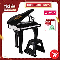 Đồ chơi âm nhạc cho bé - Đàn piano cổ điển kèm mic thu âm - Winfun - 2045 đồ chơi cho bé 3 tuổi trở lên - tặng đồ chơi dễ thương