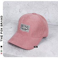 Mũ lưỡi trai,Nón kết thời trang chất nhung phong cách Ulzzang Form Unisex thêu chữ SECOND THOUGHT