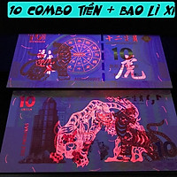 Combo 10 tờ hình Cọp Macao 10 patacas phong thủy cùng bao lì xì