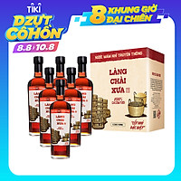 Nước mắm nhỉ Làng Chài Xưa truyền thống nhãn đỏ thùng 6 chai thủy tinh 500ml cốt nhỉ đặc biệt vị đậm đà gu ông bà xưa nước mắm nguyên chất sạch nước mắm nhĩ từ thùng lều gỗ 100% cá cơm tươi muối tinh khiết không chất bảo quản