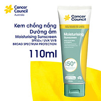 Kem chống nắng dưỡng ẩm Cancer Council Moisturising SPF 50+/PA ++++ 110ml