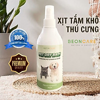Xịt tắm khô chó mèo KHỬ MÙI HÔI DƯỠNG LÔNG sạch khuẩn THƠM LÂU DÀNH CHO PET LƯỜI TẮM
