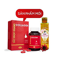 Combo Collagen Sắc Ngọc Khang thế hệ mới+Nước hoa hồng 145ml