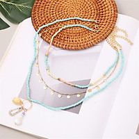1Set Charm Simple Love Heart Shell Necklace Chain Women Girls Accessories