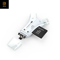 Đầu đọc thẻ TF/SD 4 trong 1 (Lightning, Type-C, USB, Micro USB) dùng xem ảnh/video của máy ảnh trên iphone và các thiết bị Android