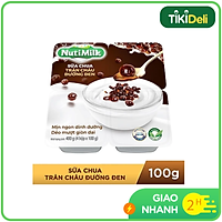 Lốc 4 hộp NutiMilk Sữa chua Trân Châu Đường Đen 100g/hộp
