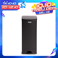 Thùng rác inox FITIS đạp vuông lớn SPL1-903 - đen - 22L