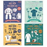 Sách bộ 04 cuốn STEM #3 - Học viện Phi công/ Học viện Bác sĩ/ Học viện Phi hành gia/ Học viện Bác sĩ thú y