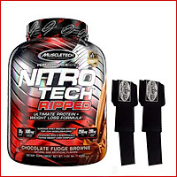 Sữa tăng cơ, giảm mỡ MuslceTech Nitro Tech Ripped - Hộp 4lbs (1.8g) – Hỗ trợ phục hồi, phát triển cơ bắp, giảm mỡ thừa cho người tập thể hình và thể thao - Hàng chính hãng Muscletech USA - Mùi Chocolate - Kèm Quà Tặng
