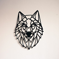 Tranh Gỗ trang trí Vdecor hình sói trang trí văn phòng, phòng làm việc, phòng khách