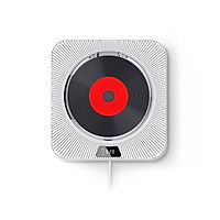 Wall Mountable CD Player Bluetooth Speaker with Remote Control FM Radio TF Card U Disk Music Player 3.5mm Headphone Out