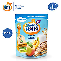 Bột ăn dặm yến mạch chuối táo Fruto Nyanya 200g