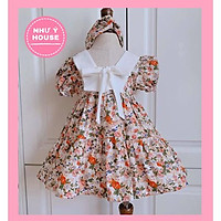 váy bé gái + TẶNG TURBAN KHI MUA VÁY NHƯ Ý HOUSE'S- đầm Công Chúa cho bé -váy hoa nhí- cổ thuyền