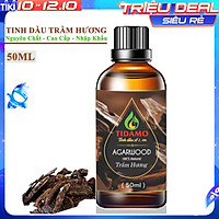 Tinh Dầu Xông Phòng TRẦM HƯƠNG TIDAMO 50ML - Tinh Dầu Trầm Hương Cao Cấp Từ Thiên Nhiên Giúp Bảo Vệ Sức Khỏe, Thư Giãn Và Tĩnh Lặng Tinh Thần - Kiểm Nghiệm Chất Lượng Tại Trung Tâm Quatest 3
