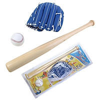 Baseball Balls Set Baseball Bat+Baseball+Baseball Gloves 24in Wood Baseball Bat 10.5in PVC Baseball Glove Baseball Kit