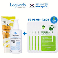 Bộ đôi Kem body trắng da Hàn Quốc Lagivado Everyday Glow BODY LOTION 200ml và tẩy tế bào da chết Radiance Peeling 50 ml