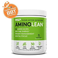 Thực phẩm bổ sung hỗ trợ tăng cơ giảm mỡ AminoLean của RSP - Năng lượng Gym bùng nổ sự tỉnh táo sự tập trung và hỗ trợ giảm mỡ thừa - chính hãng BBT