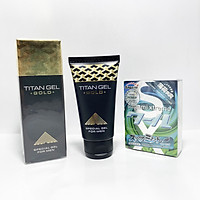 Gel Titan Gold Cường Dương - Tăng Cường Sinh Lý Cho Nam Giới -Tặng Bcs Sagami Hộp 3 Chiếc - Nhập Khẩu Chính Hãng - Cam Kết Chất Lượng - Che Tên Sản Phẩm - Shop Adam