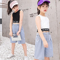 Quần Jean Ngố Ống Rộng Bé Gái 10-20 kg ️ FREESHIP ️ Giảm 10K Nhập Quần Phong Cách HÀN QUỐC