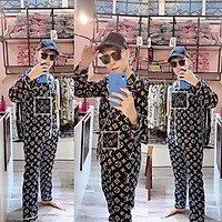 ĐẸP XUẤT SẮC Bộ Đồ Ngủ Dài Tay Chất Kate Bộ Pijama Lụa Dài Tay Phù Hợp Cả Nam Và Nữ