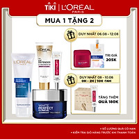 Bộ kem dưỡng trắng giảm thâm nám & sữa rửa mặt & kem chống nắng & HA Serum L'Oreal Paris