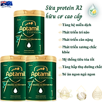 Sữa Cho Trẻ Sơ Sinh Cao Cấp Aptamil Essensis Protein A2 Hữu Cơ Số 1 NK Úc Giàu Dưỡng Chất Vitamin, Khoáng Chất, Omega-3, Men Vi Sinh Giúp Bé Phát Triển Toàn Diện Chiều Cao, Cân Nặng, Trí Não, Hỗ Trợ Tiêu Hóa Tốt, Tăng Chức Năng Hệ Miễn Dịch - 3 Hộp x 900g