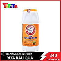 Bột Rửa Rau Quả Đa Năng Baking Soda Arm&Hammer Pure Baking Soda 340g/hủ