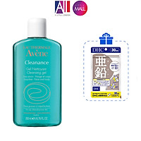 Gel rửa mặt cho da nhờn mụn Avene cleanance cleansing gel 200ml TẶNG viên kẽm DHC (Nhập khẩu)