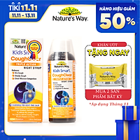Siro Uống Nature’s Way Kids Smart Cough Clear Night Syrup Giảm Ho, Long Đờm, Tăng Cường Sức Khoẻ Hệ Hô Hấp 120ml