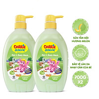 Combo 2 Chai Sữa Tắm Carrie Junior Yoghurt Hương Melon ( 700g x 2)