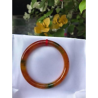 Vòng tay đá cẩm thạch Tứ Quý 51mm bóng đẹp quá Size vòng 51mm x dầy 7mm Màu đỏ cam 3 vân xanh đều vòng bóng đẹp lắm nữ 50kg - 56kg ạ