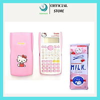 Máy tính hoạt hình DOREMON và KITTY dành cho học sinh, sinh viên 350MS giống FX500, chọn mẫu theo ý+ Tặng kèm hộp đựng bút theo màu