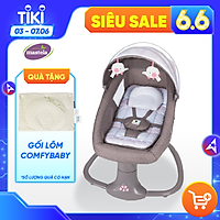 Nôi ru ngủ thư giãn kết hợp ghế ngồi đọc sách cho bé nhạc trắng Mastela 8104/8106 - điều khiển từ xa - kết hợp Bluetooth - tặng 2 yếm tam giác 100% cotton