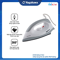 Bàn Ủi Khô Nagakawa NAG1502 - Màu Ghi - Hàng Chính Hãng
