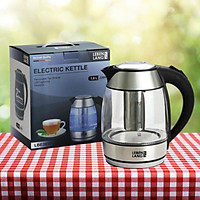 Bình đun nước pha sữa siêu tốc thuỷ tinh thiết kế hiện đại có đèn LED kèm lõi lọc trà inox L.e.b.e.n.l.a.n.g dung tích 1.8L