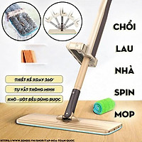 Cây Lau Nhà Lau Kính Tự Vắt Xoay 360 Độ Thông Minh Sợi Bông Tĩnh Điện Nano Siêu Thấm Hút Chổi Lau Nhà Xoay 360 Đô