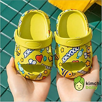 DÉP SỤC CHO BÉ TRAI, BÉ GÁI HOẠT HÌNH CHALK BEAR JOKYOO HỞ MŨI SIÊU NHẸ, SANDAL TRẺ EM MÙA HÈ DTE09