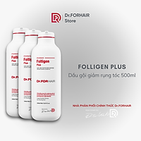 Dầu gội đầu ngăn ngừa rụng tóc Dr.FORHAIR/Dr For Hair Folligen Plus - Combo 3 chai