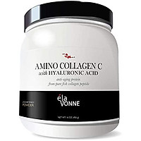 Amino Collagen C with Hyaluronic Acid (60 Servings 16oz_456g) - Marine Collagen Peptides from Fish - Hydrolyzed Powder - Unflavored - No Sugar - for Firm Skin, Hydration, Healthy Joints and Gut