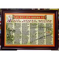 TRANH CHỮ LỜI DẠY KHỔNG TỬ -IN DẦU CAO CẤP -ID167