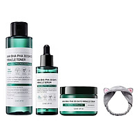 Bộ 3 sản phẩm ngăn ngừa và thâm Some By Mi AHA-BHA-PHA 30 Days Miracle (Toner, Serum, Cream) + Tặng Kèm 1 Băng Đô Tai Mèo Xinh Xắn ( Màu Ngẫu Nhiên)