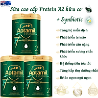 Sữa Tăng Cân Cho Bé Từ 6 Đến 12 Tháng Aptamil Essensis Protein A2 Hữu Cơ Số 2 NK Úc Giàu Dưỡng Chất Vitamin, Khoáng Chất, Omega-3, Men Vi Sinh Giúp Bé Phát Triển Toàn Diện Chiều Cao, Cân Nặng, Trí Não, Hỗ Trợ Tiêu Hóa Tốt, Tăng Hệ Miễn Dịch- 3 hộp x 900g
