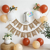 Set bong bóng trang trí tiệc sinh nhật happy birthday phong cách Hàn Quốc siêu dễ thương HQ01