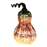 Pumpkins Lantern Glass Light Up PumpkinsLights for Autumn Halloweens Decorative Lamp Home Decor Gift(without battery)