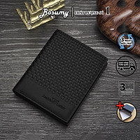 Ví da nam D730 và D738 kiểu đứng bóp nam mini màu đen cao cấp lịch lãm
