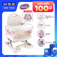 Ghế ngồi dặm cho bé gập gọn, nâng hạ độ cao BPA Free - Mastela 7110 - 7112 - ăn dặm BWL kiểu nhật - tặng áo yếm Mastela
