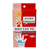 Bao tay Detoco chế biến thực phẩm, dược phẩm, phòng thí nghiệm, Y tế, nhựa PE chính phẩm 80 cái/hộp.
