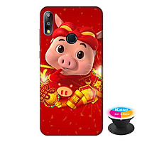 Ốp lưng điện thoại Asus Zenfone Max Pro M2 hình Heo Thần Tài tặng kèm giá đỡ điện thoại iCase xinh xắn - Hàng chính hãng