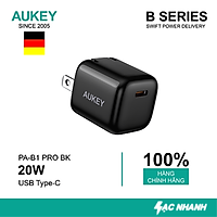 Cốc Sạc Nhanh AUKEY PA-B1 Pro Cổng Type C Power Delivery 20W - Hàng Chính Hãng